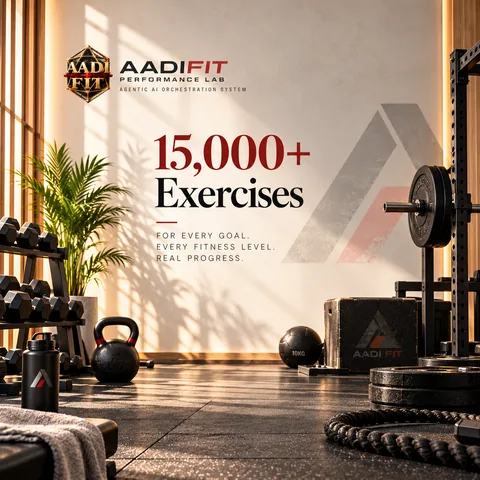 AadiFit 15,000+ Exercises Library